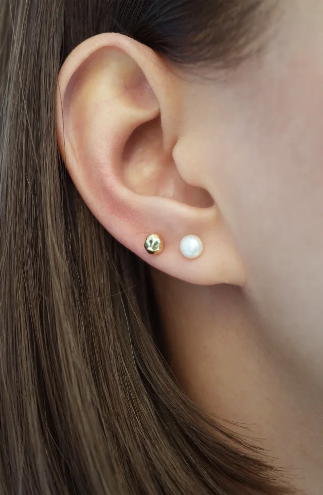 Argento Vivo Sterling Silver Mismatched Stud Earrings in Metallic, photo 2 of 2 from Nordstrom Rack