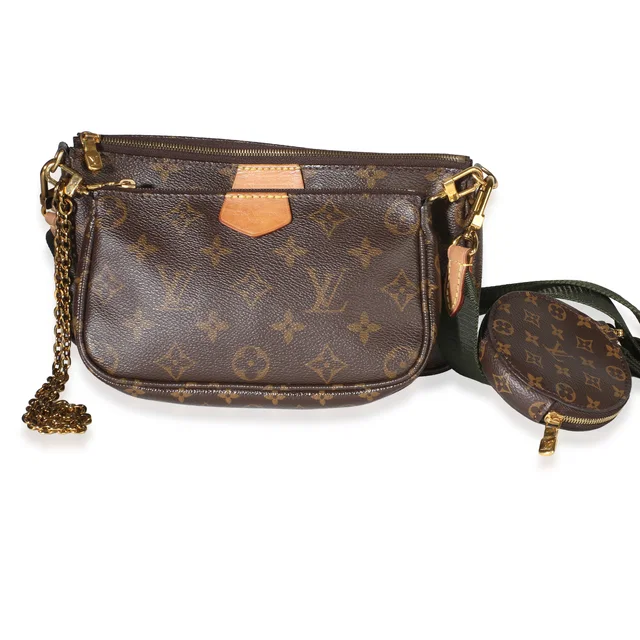 Louis Vuitton Khaki Monogram Canvas Multi Pochette Accessoires in Green Coated canvas from myGemma