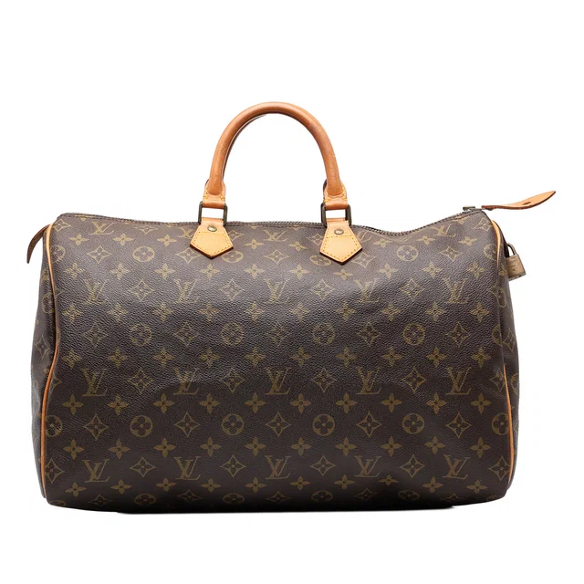 Brown Louis Vuitton Monogram Speedy 40 Boston Bag in Brown Coated canvas from Designer Revival