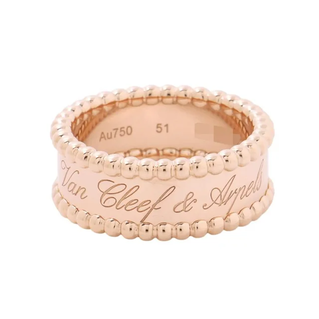 Van Cleef & Arpels Perlee Signature Ring, 18k Pink Gold, Size 51, Vcarn32400 in multicolor from Grailed