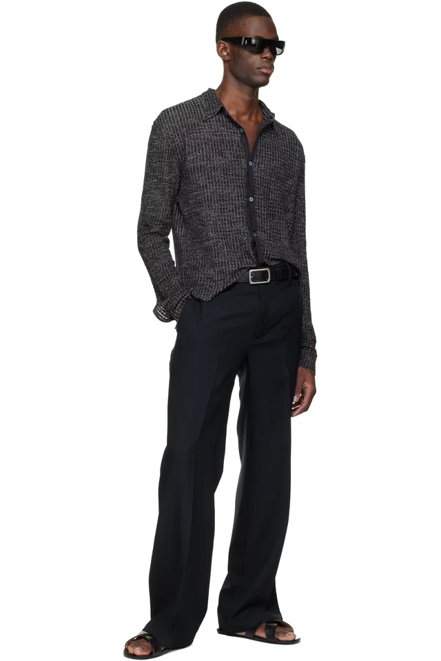 Stockholm (Surfboard) Club Black Tailored Bootcut Trousers, photo 4 of 4 from SSENSE