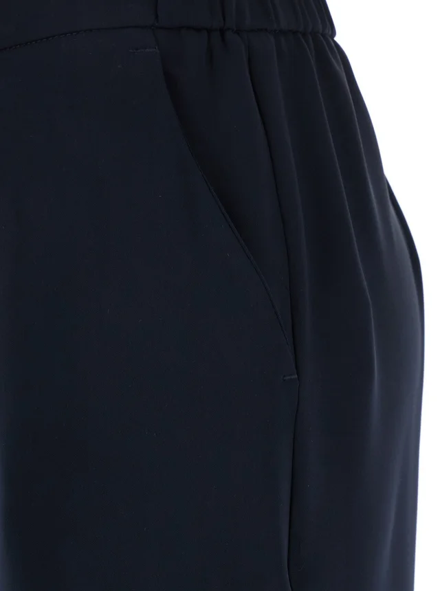 Leplain Blue Pants with Rear Elastic Waist and Wide Leg in Tech Fabric Woman in Blue 100% Polyester, photo 5 of 5 from Gaudenzi Boutique