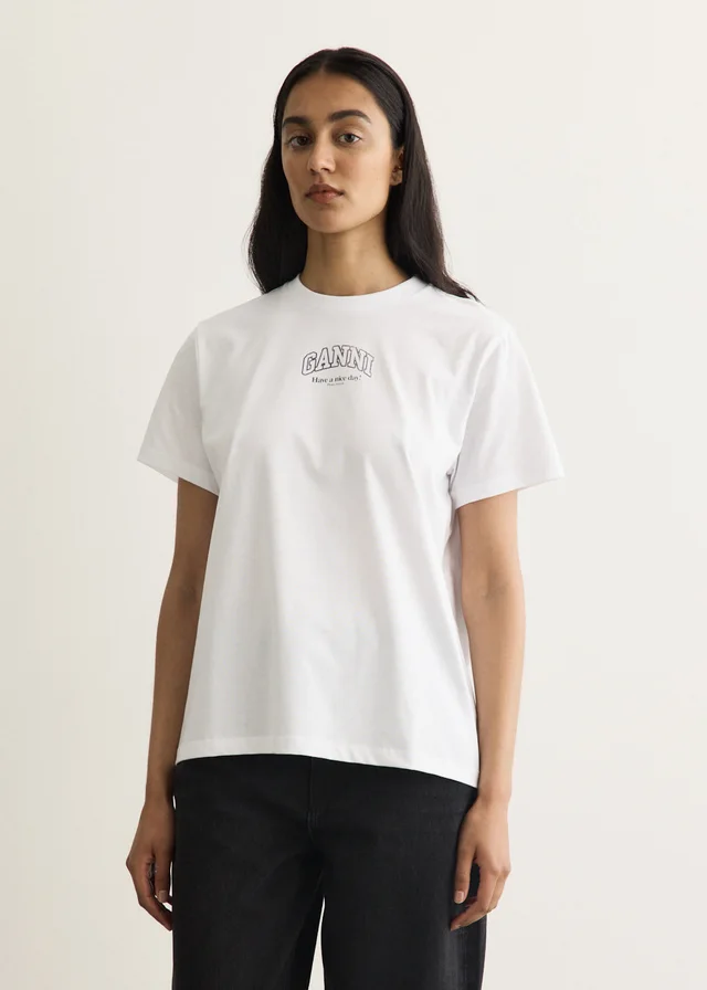 Ganni Essentials T-Shirt in White from Incu, photo 1 of 1