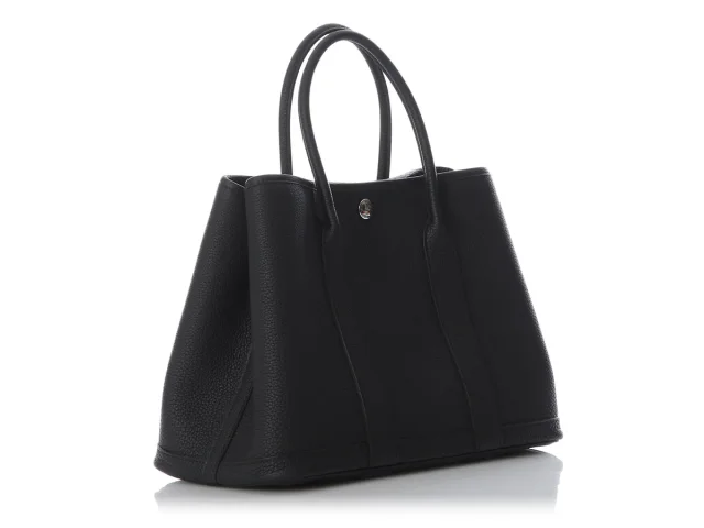 Hermès Garden Party 30 in Black Leather from Ann's Fabulous Finds, photo 5 of 10