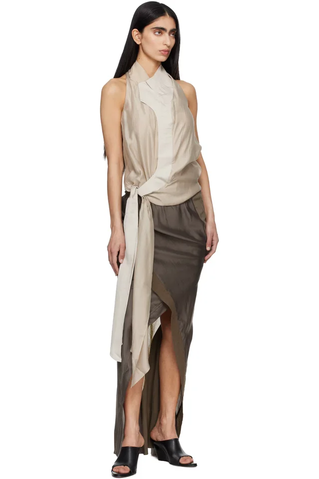 Entire Studios Taupe Fluid Top, photo 4 of 4 from SSENSE