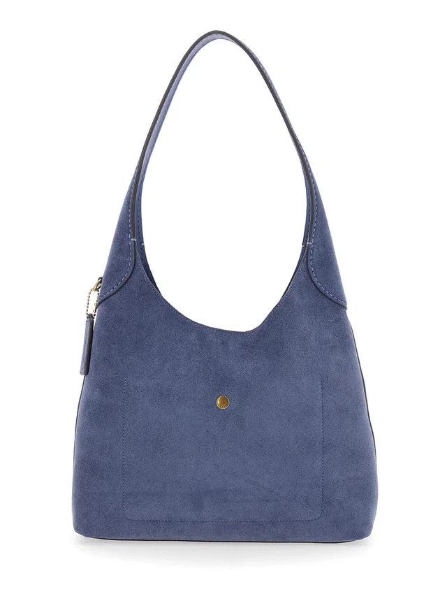 Coach Brooklyn Shoulder Bag — Blue Suede in Blue Suede from HEWI