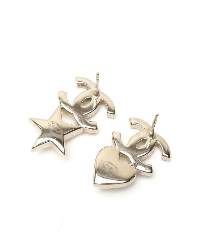 Chanel Coco Mark Star and Heart Rhinestone Earrings from A Retro Tale, photo 3 of 3