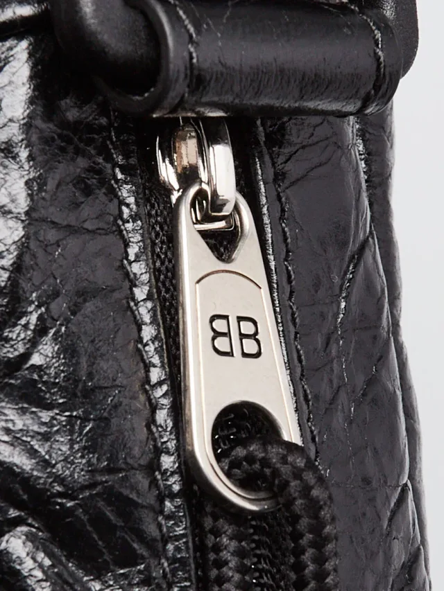 Balenciaga Textured Leather Explorer Camera Crossbody Bag in Black Leather from Yoogis, photo 5 of 8