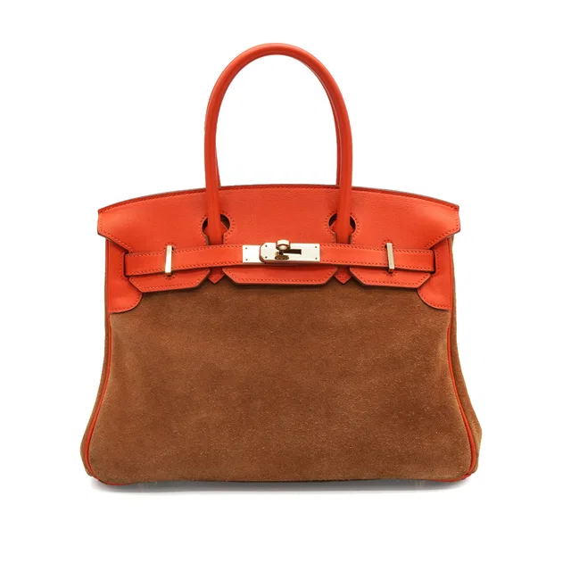 Hermès Birkin 30 Chamois Capucine Grizzly Veau Swift Hand Bag 2014 Square R Gold Hardware in Swift leather from Luxury Promise