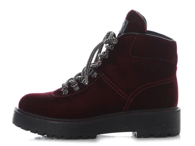 Prada Wine Sport Velvet Ankle Boots in Burgundy Velvet from Ann's Fabulous Finds