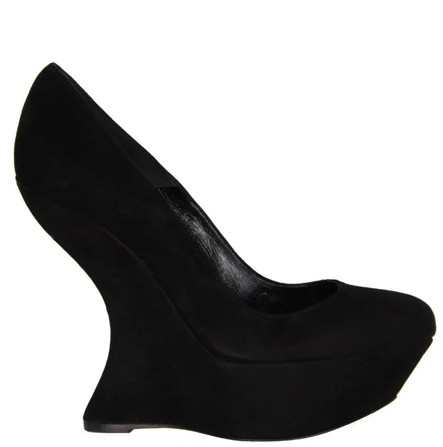 Alexander McQueen Suede Armadillo Wedge, Black from Cultstatus, photo 1 of 1