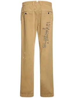 INCOTEX RED X FACETASM Straight Trousers with Details in 100% Cotton, photo 5 of 6 from LUISAVIAROMA