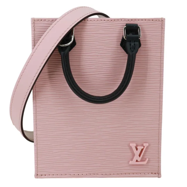 Louis Vuitton Petit Sac Plat Epi Leather Crossbody Bag Pink in Pink Leather from Dallas Designer Handbags