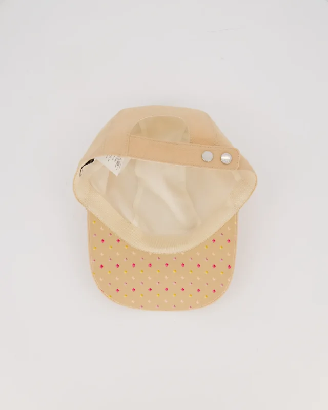 Hermès Beige Cotton Cap with Pink Medor Detail Size 56 in Beige Silk from Sellier, photo 9 of 9