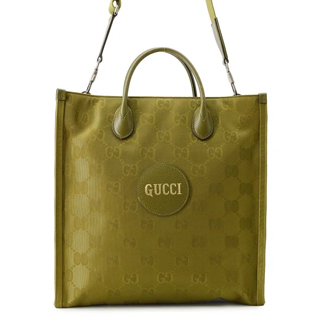 Gucci Off the Grid 2-Way Tote Bag Green696043 Nylon Leather in Nylon from GALLERY RARE