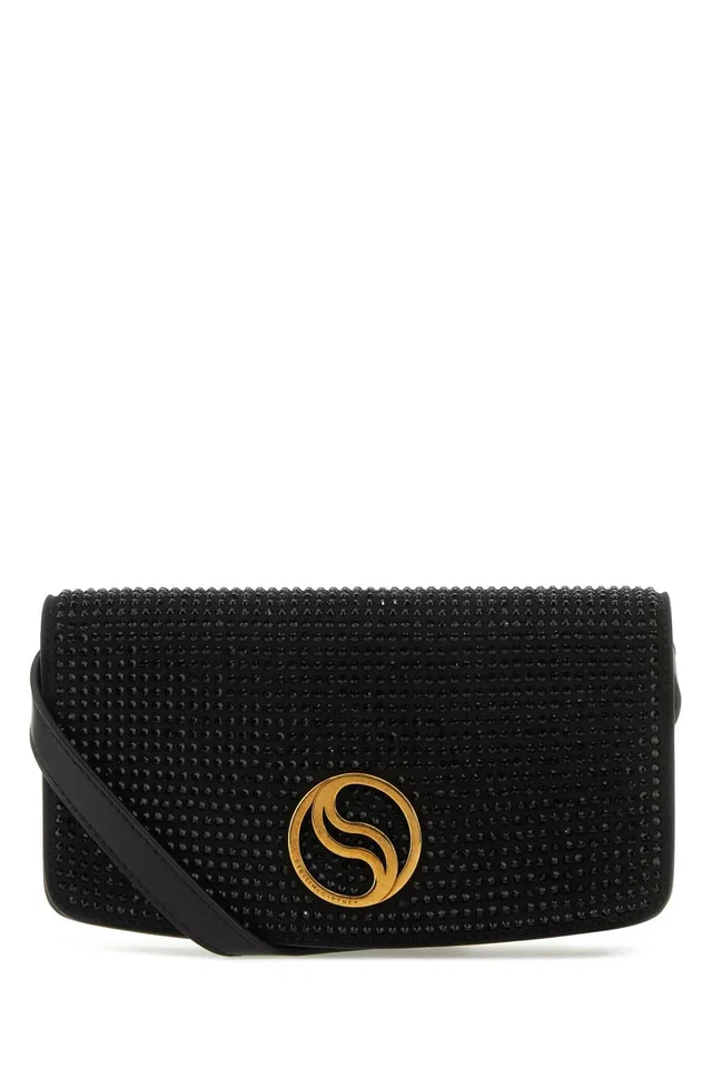 Stella McCartney Embellished Glass Wallet — Black A in Black from HEWI