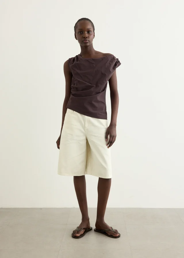 Incu Collection Foreday Denim Shorts in Beige from Incu, photo 1 of 1