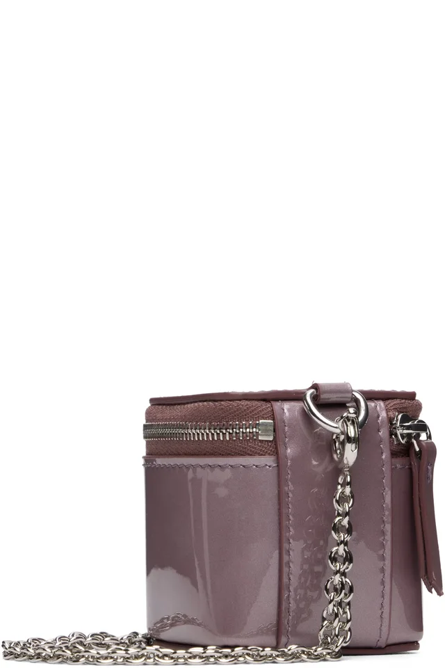 Maison Margiela Purple Mini Cube Chain Bag, photo 3 of 4 from SSENSE