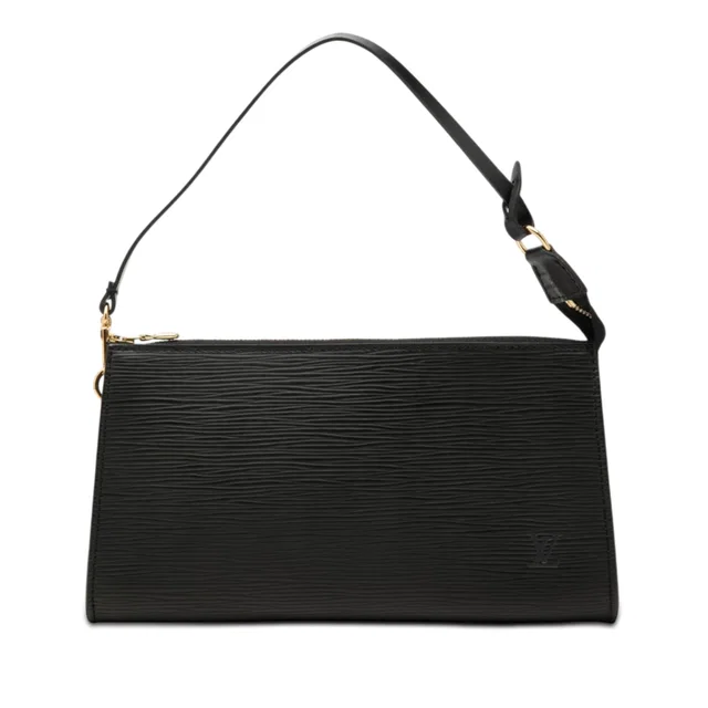 Black Louis Vuitton Epi Pochette Accessoires Shoulder Bag in Black Leather from Designer Revival