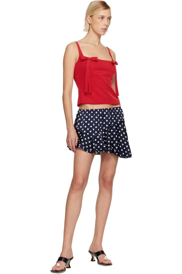 Sandy Liang Navy Zeno Miniskirt, photo 4 of 4 from SSENSE