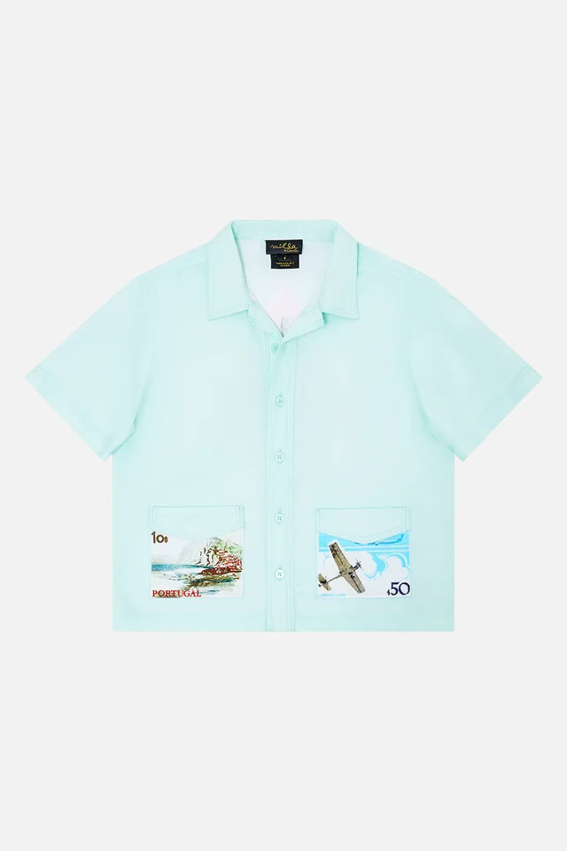 Camilla eBoutique BOYS SHORT SLEEVE CABANA SHIRT 4-10 WITH LOVE FROM LISBON from CAMILLA, photo 1 of 1