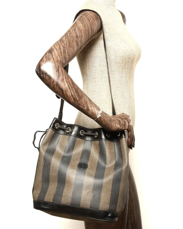 Fendi Pequin Drawstring Bucket Bag in Canvas from A Retro Tale, photo 9 of 9