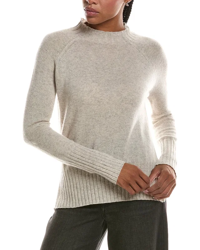 Forte Cashmere Basic Trim Low Funnel 100% Cashmere Pullover, image 1 of 1 from Gilt