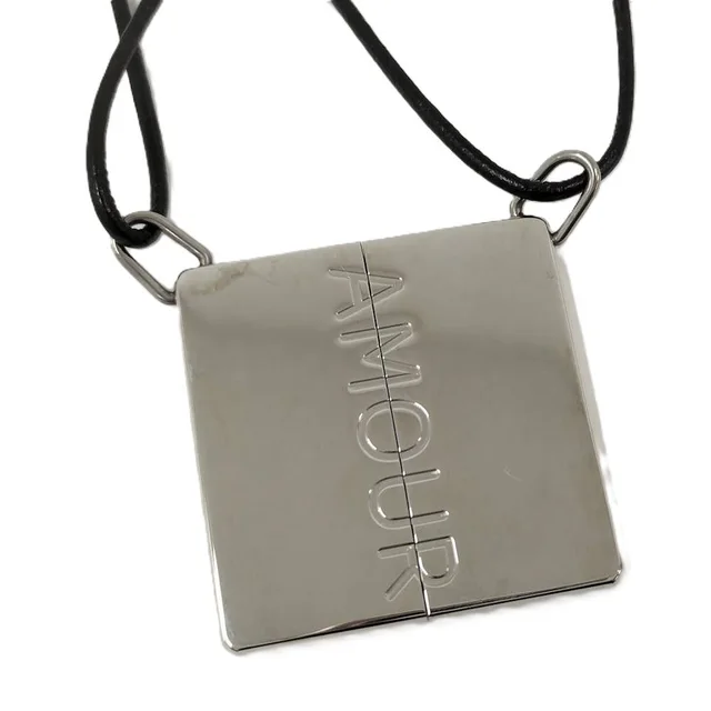 Hermès Symbol Amour Necklace Pair Plated Silver in Silver from The Reluxe