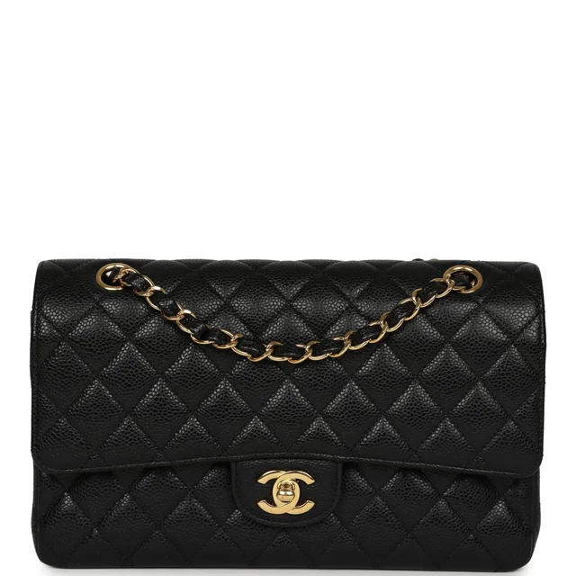 Chanel Medium Classic Double Flap Bag Black Caviar Gold Hardware from Madison Avenue Couture