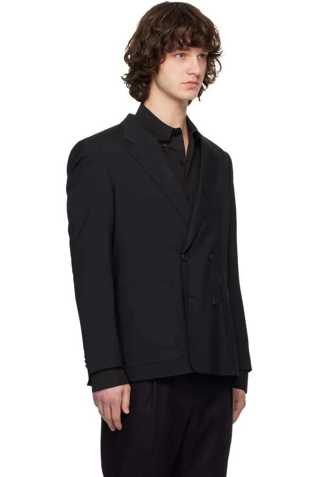 Hugo Black Slim-Fit Blazer, photo 2 of 4 from SSENSE