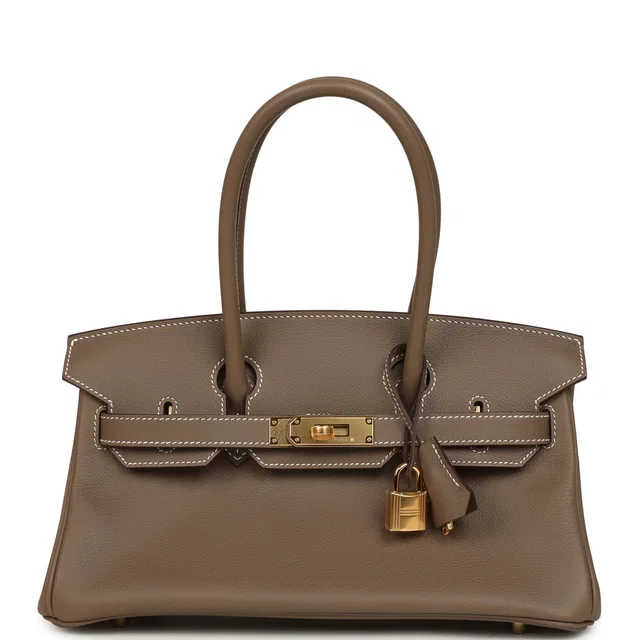 Hermès Shoulder Birkin Light 29 Etoupe Evercolor Gold Hardware in Taupe Goatskin from Madison Avenue Couture
