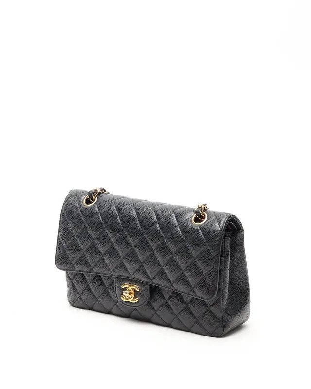 Chanel Classic Caviar Medium Double Flap Bag in Caviar leather from A Retro Tale, photo 2 of 14