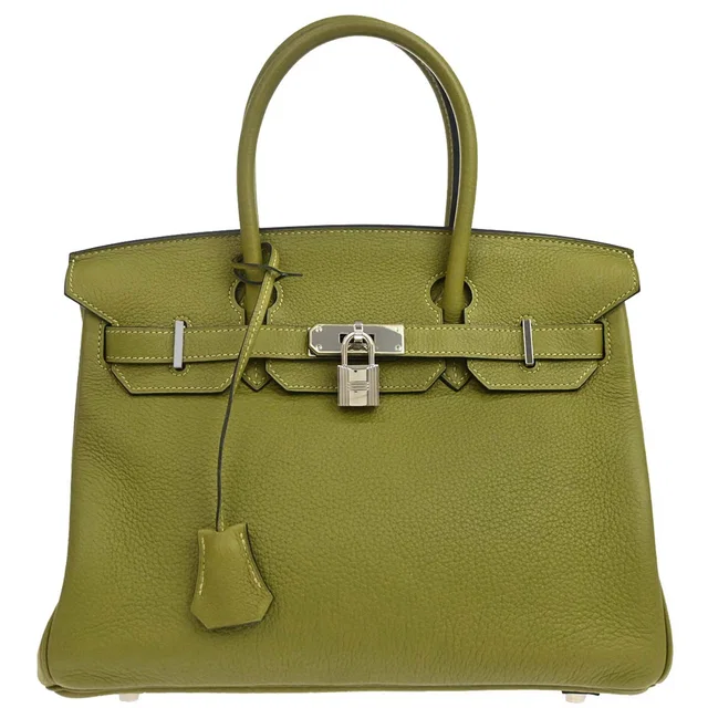 Hermès Anis Green Taurillon Clemence Birkin 30 Handbag in Green Clemence leather from AMORE Vintage Tokyo