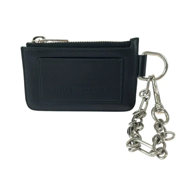 Balenciaga Leather Coin Card Case in Leather from LuxUness