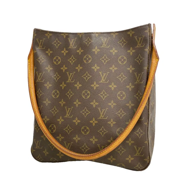 Louis Vuitton Shoulder Bag Monogram Looping GM Brown in Brown from The Reluxe