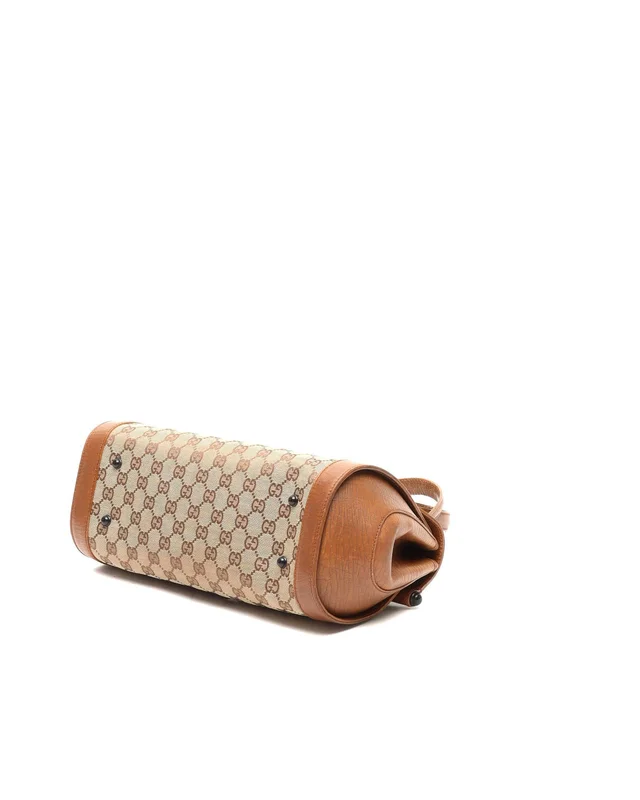 Gucci GG Bamboo Bullet Handbag in Canvas from A Retro Tale, photo 5 of 9