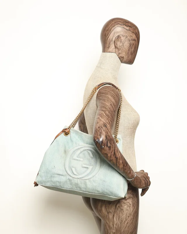 Gucci Soho Denim Chain Tote Bag in Denim from A Retro Tale, photo 8 of 8