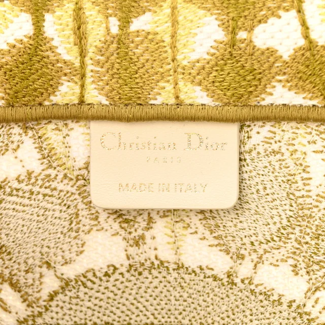 Dior Embroidered Tie Dye Medium Book Tote Green in Green Canvas from FASHIONPHILE, photo 6 of 12