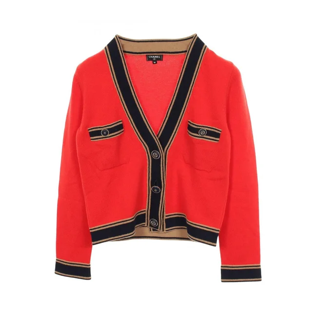Chanel Cardigan CC Logo Button Cashmere in Cashmere from The Reluxe