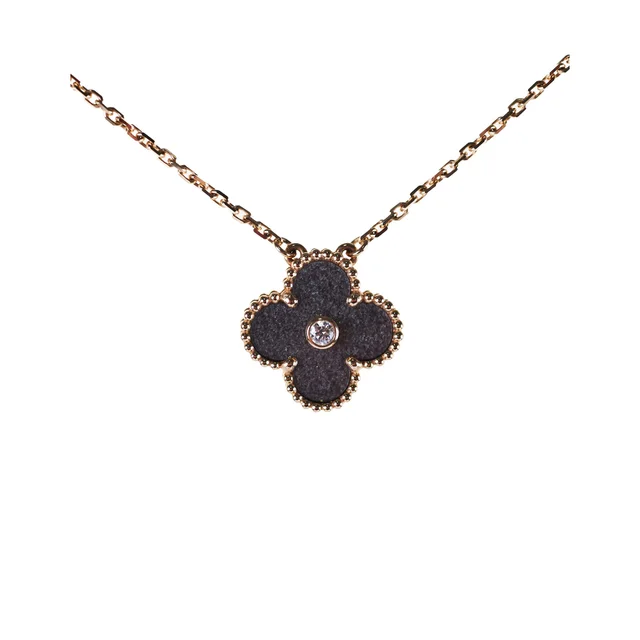 Van Cleef & Arpels Vintage Alhambra 2023 Obsidian Holiday Pendant from The Purse Affair
