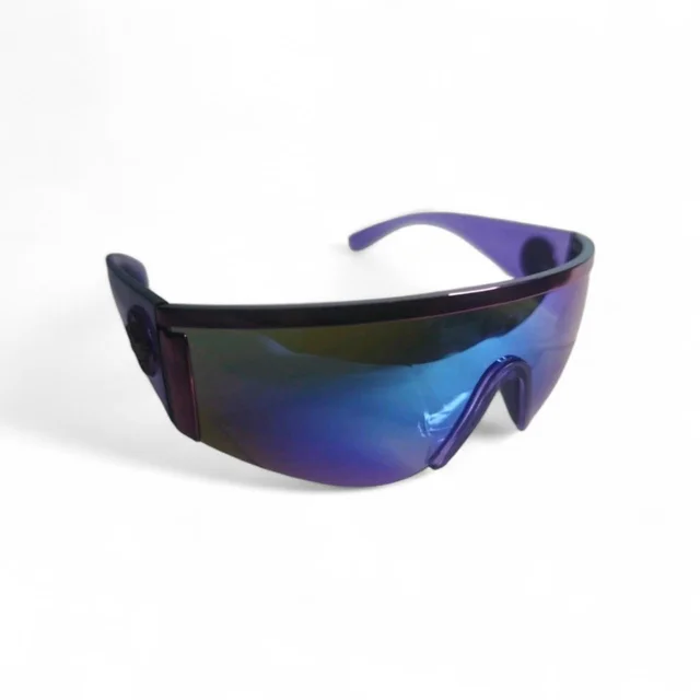 Versace Women's Sunglasses - Multi/Purple in multicolor|purple from Depop, photo 4 of 9