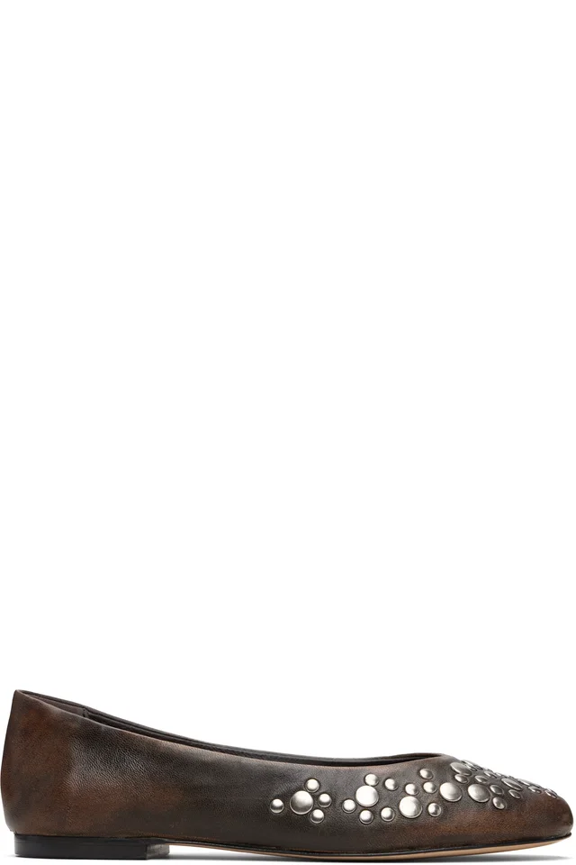 Gimaguas Brown Bailarina Studs Flats, image 1 of 1 from SSENSE