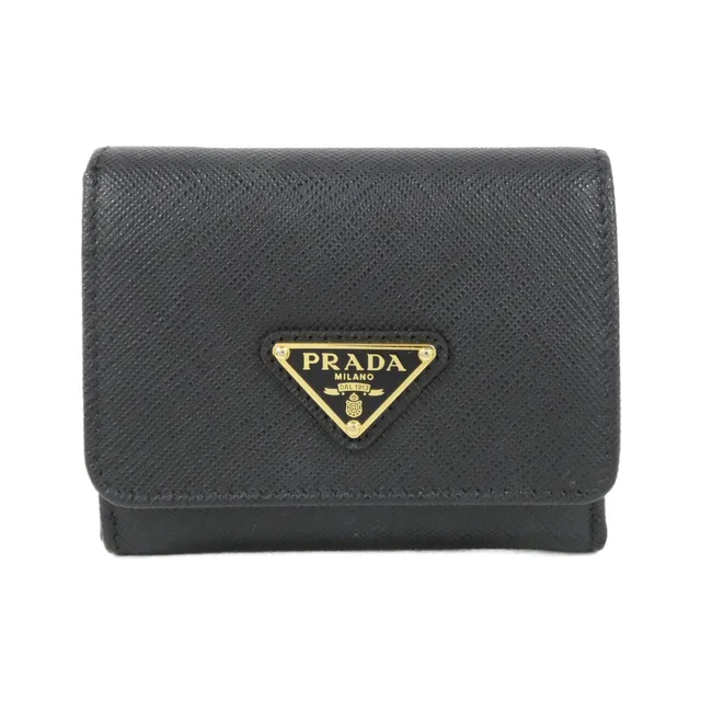Prada 1MH043 Wallet in NERO(ネロ) / GOLD(ゴールド)金具 SAFFIANO TRIANG from KOMEHYO