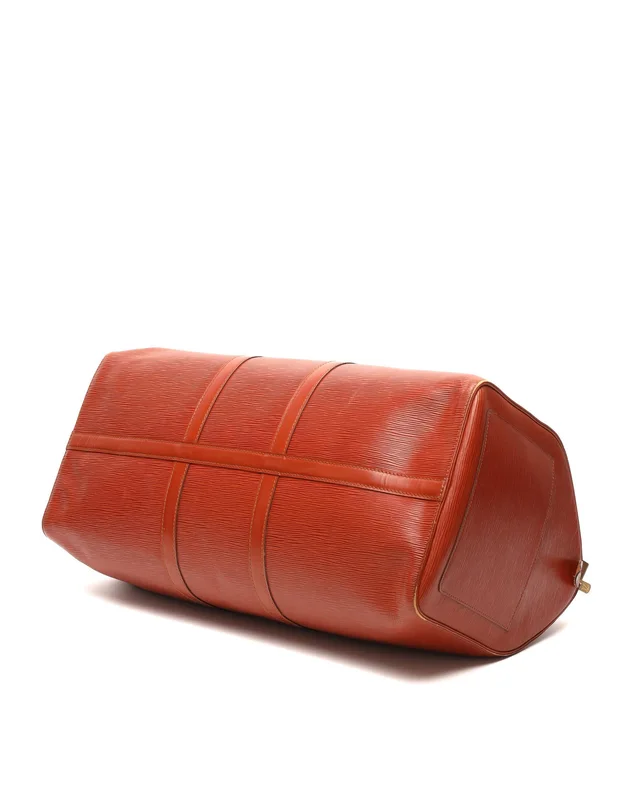 Louis Vuitton Epi Keepall 55 Weekend Bag in Suede from A Retro Tale, photo 4 of 14