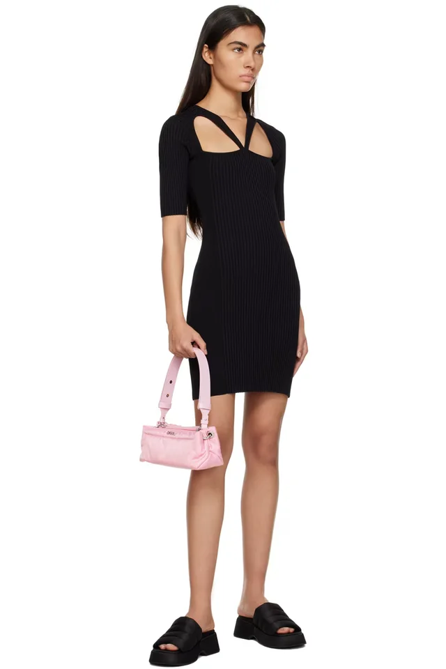 GANNI Black Cutout Minidress, photo 4 of 4 from SSENSE