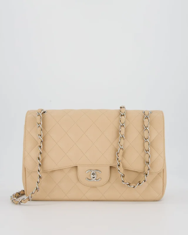Chanel Beige Jumbo Classic Double Flap Bag in Beige Caviar leather from Sellier, photo 2 of 2