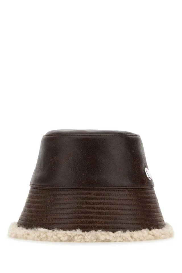 Stella McCartney Bucket Brushed Nylon & Sherpa Hat — Brown in Brown Nylon from HEWI
