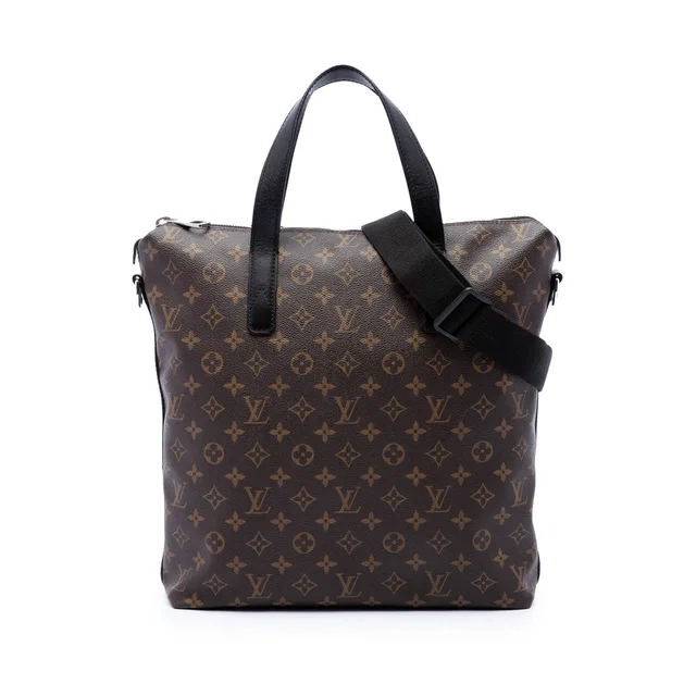 Brown Louis Vuitton Monogram Macassar Kitan Satchel in Brown Leather from Designer Revival