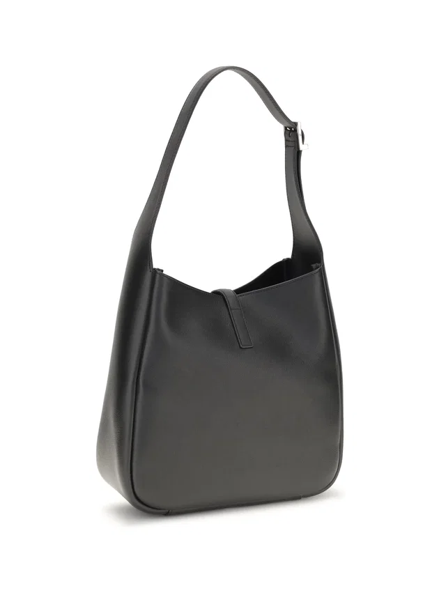 Saint Laurent Le Shoulder Bag — Black Calf Leather in Black Calfskin from HEWI