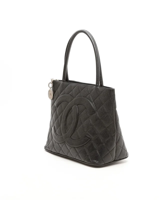 Chanel Caviar Medallion Tote Bag in Caviar leather from A Retro Tale, photo 2 of 10